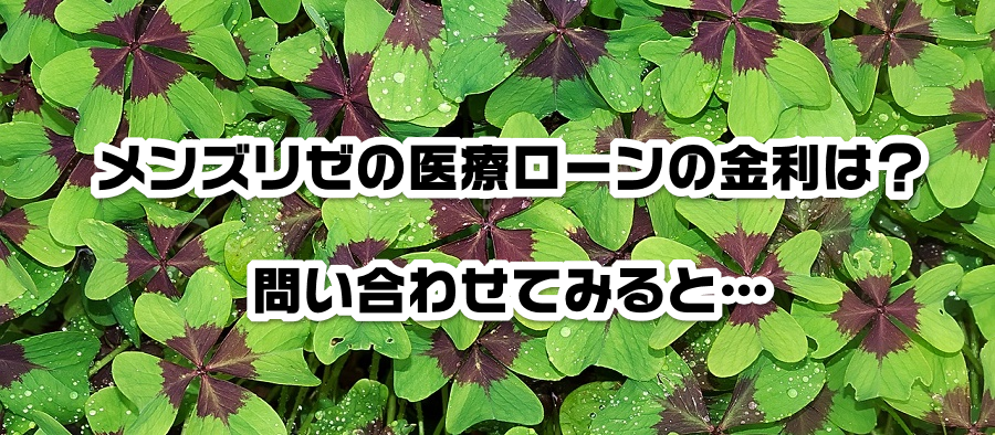 メンズリゼの医療ローンの金利は?問い合わせてみると…